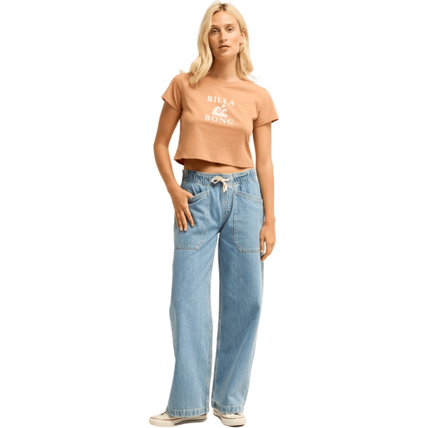 2026 Billabong Womens Zonte Denim Jeans EBJDP03008 - Surf Spray